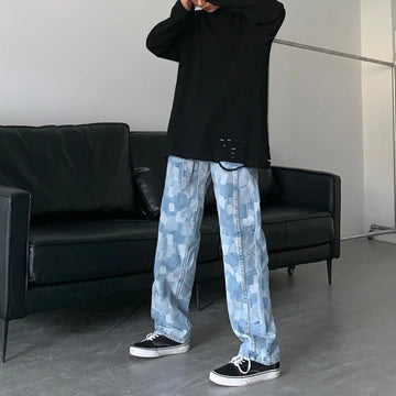 Aidase Man Cowboy Pants Black Straight Trousers Hip Hop Men's Jeans Comfortable 2024 Korean Autumn Harajuku Y2k Vintage Retro Style aidase-shop